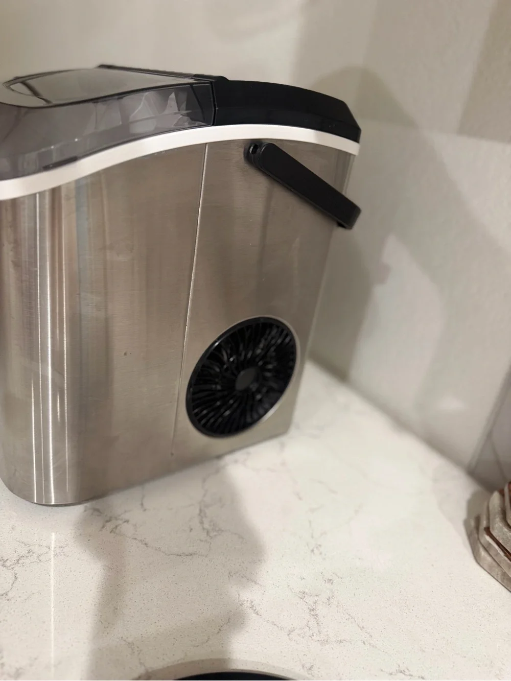 Ecozy Nugget Ice Maker Countertop Pebble Ice Machine Stainless Steel IM-NS280C